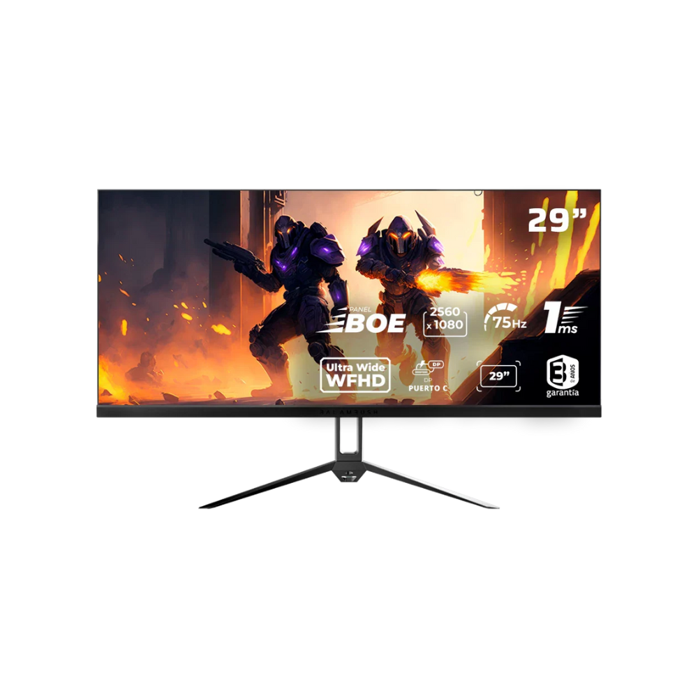Monitor Gamer Balam Rush 29" Ultra Odyssey II MGX29P, Plano BOE ADS, WFHD 2560x1080, 75Hz, 1ms, HDMI/DP/USB-C 15W, Negro
