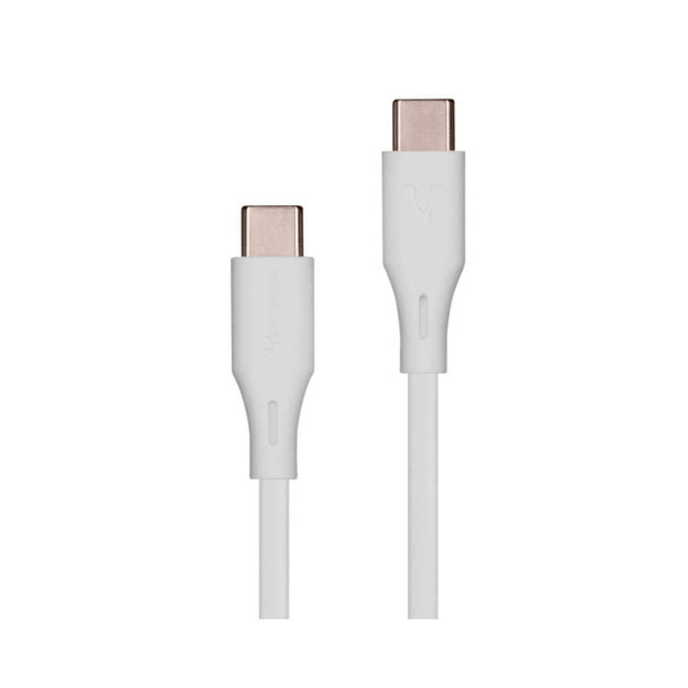 Cable Vorago USB Tipo C a USB Tipo C 1M Carga Rápida Blanco (CAB-CC01W)