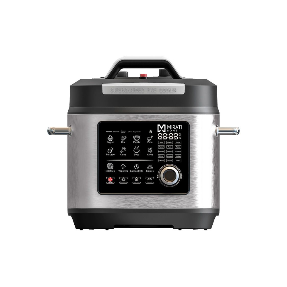 Olla de Presión Eléctrica Multifuncional Mirati Home 6L 1000W Acero Inoxidable 10 Funciones de Seguridad