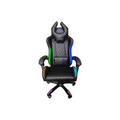 Silla Gamer Necnon NSG-RGB1 - Foam, Clase 4, Cojin Lumbar y de Cabeza, Negro/Blanco (NBSGR132RG)