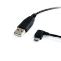Cable USB-A a Micro USB 1.8m 2.0 Acodado Izquierda Negro StarTech.com Mod. MICRO-USB-B