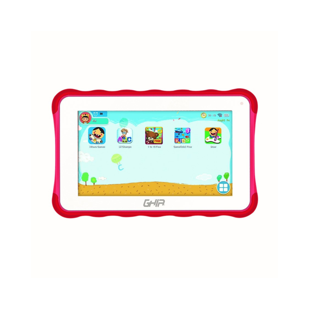 Tablet Ghia Toddler 7" Quad Core A133 2GB RAM 32GB Doble Cámara WiFi Bluetooth 2500mAh Android 11 Go Roja