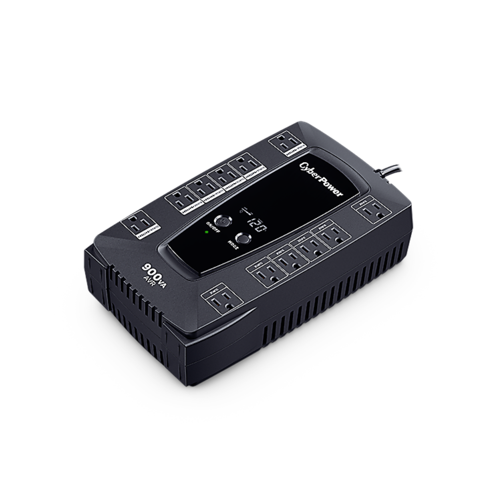 UPS/No Break CyberPower AVRG900 LCD 900VA 480W 12 Contactos