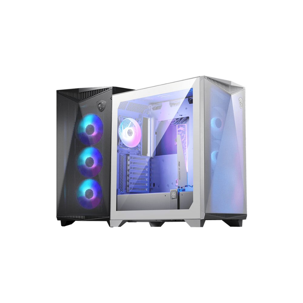 Gabinete MSI MPG Gungnir 300R Airflow, Mid Tower, E-ATX, Blanco, 4 Ventiladores