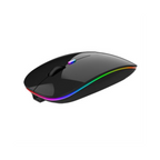 Mouse Nextep Inalámbrico Recargable Delgado/Silencioso, RGB, 1600 DPI, Negro NE-412N