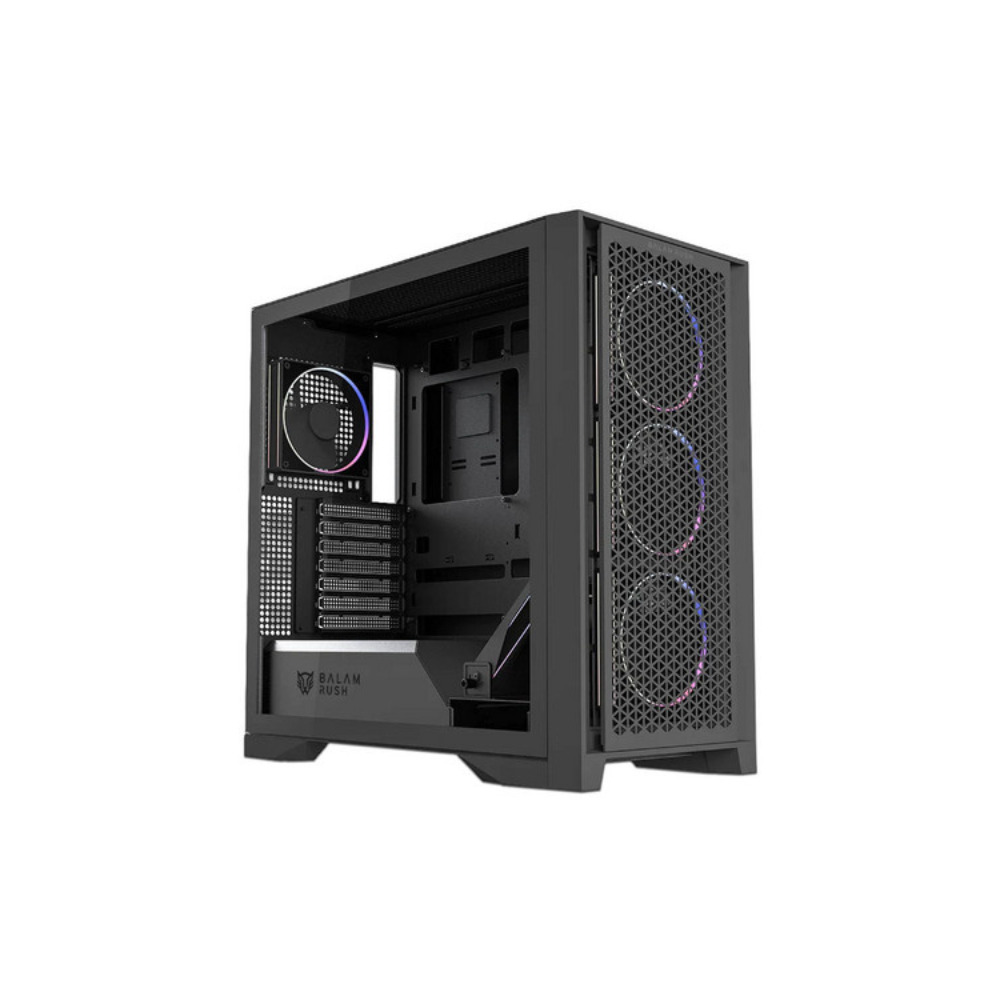 Gabinete Gamer Balam Rush Carbono Polar Twin Mate 9900 Media Torre Negro