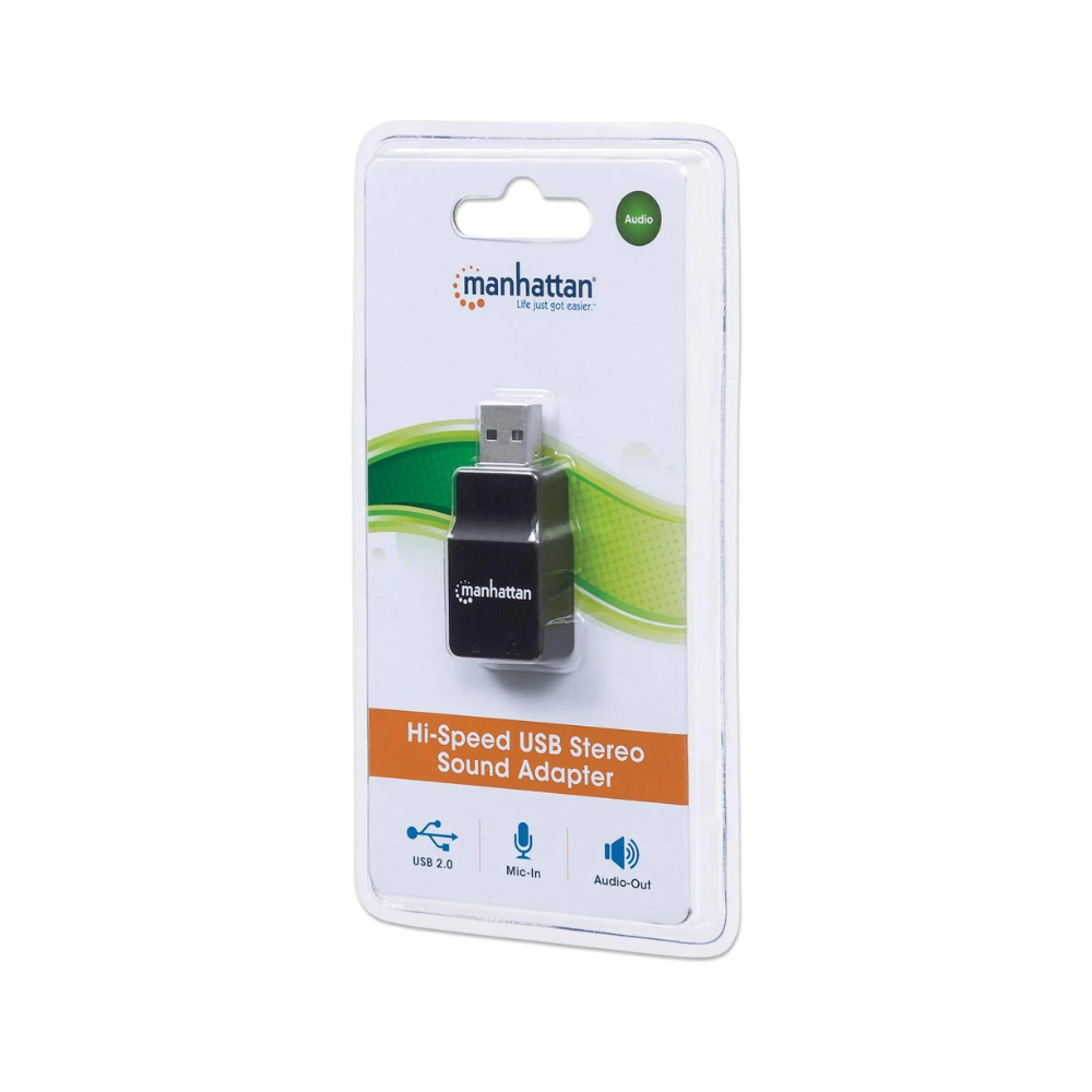 Convertidor Manhattan USB 2.0 a Tarjeta de Sonido 2.1 (152754)
