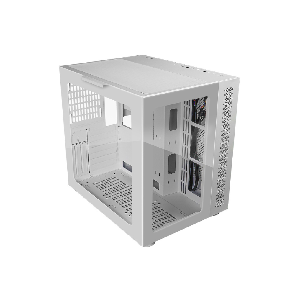 Gabinete Game Factor ATX Fishtank, Doble Cristal, USB 3.0, sin Fuente CSG700 Blanco