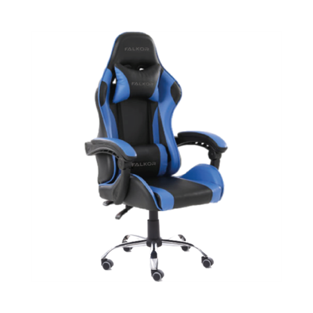 Silla Gamer Ergonómica Modelo Falkor Negro-Azul