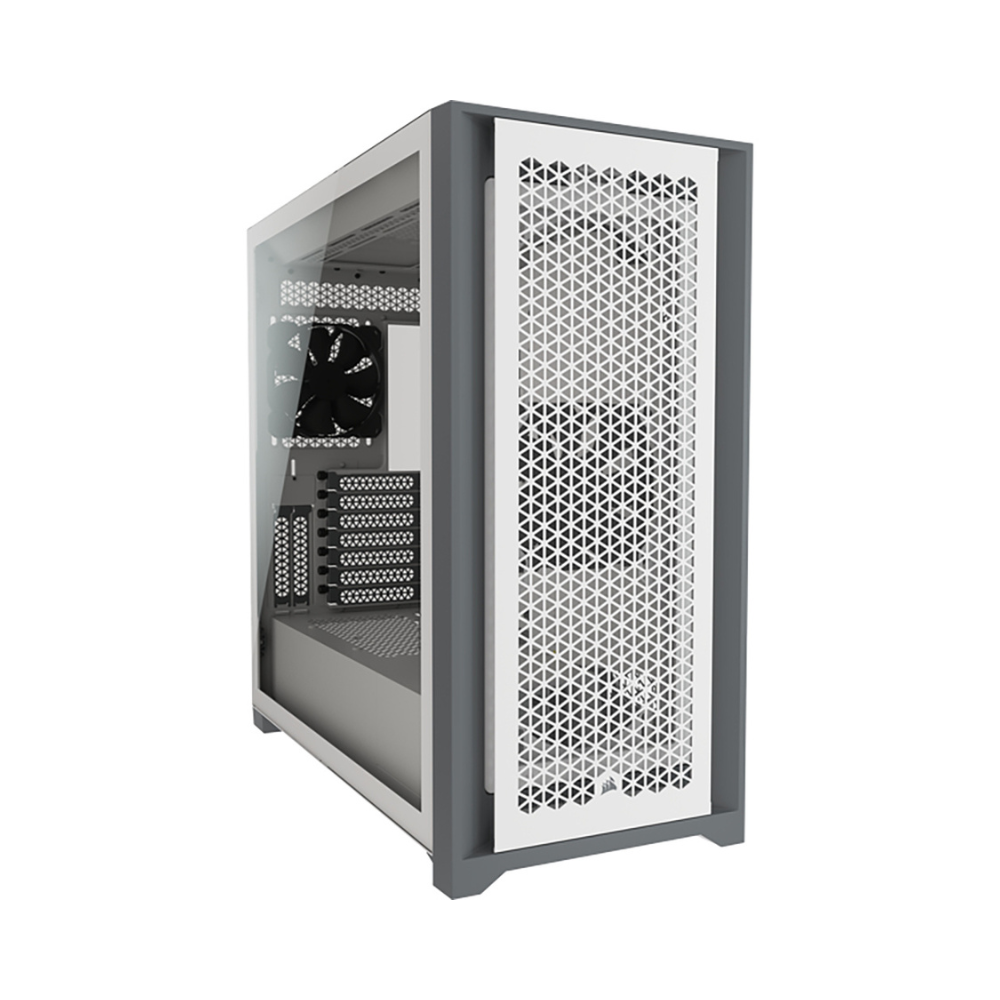 Gabinete Corsair 5000D AIRFLOW Blanco Cristal Templado ATX Semitorre 2 Ventiladores