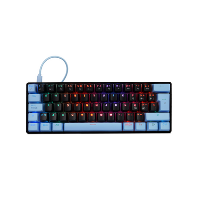 Teclado Mecanico Game Factor 60% RGB Switch Blue USB Tipo C (KBG560-BL)