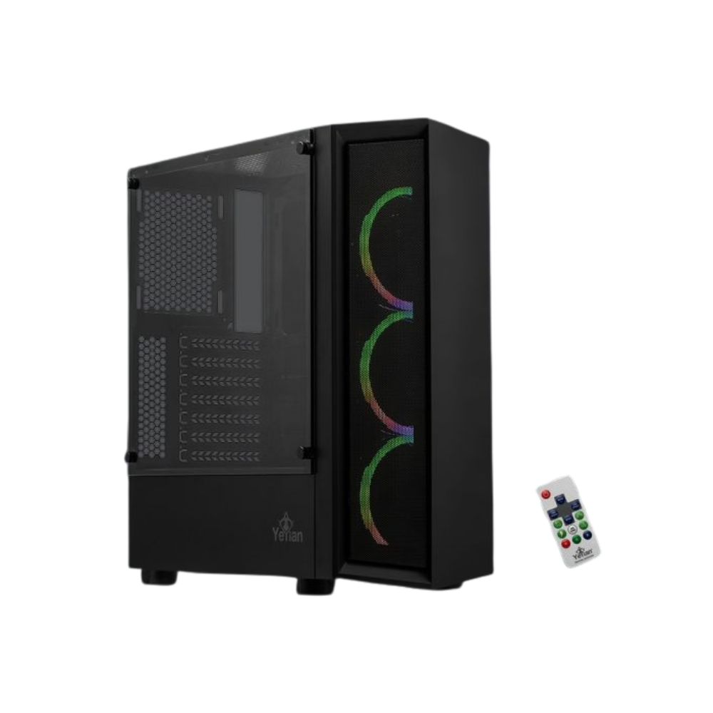 Gabinete Yeyian Ventle ATX, 3 Ventiladores ARGB, Cristal Templado (YCH-ATAB-01BK)