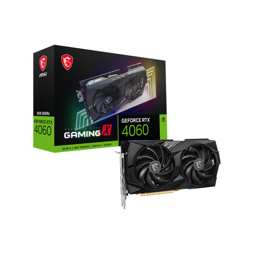 Tarjeta de Video MSI 8GB GeForce RTX 4060 Gaming X 2X Fan GDDR6 DLSS 3 HDMI/DP