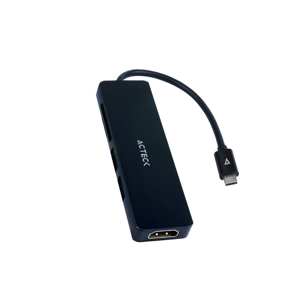 Hub Acteck USB-C 5 en 1 4K HDMI + 1 USB-A 3.0 + 1 USB-A 2.0 + TF/SD (AC-934633)