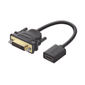 Convertidor DVI a HDMI 1080P60Hz Bidireccional DVI 24+1 Cable 22cm Negro
