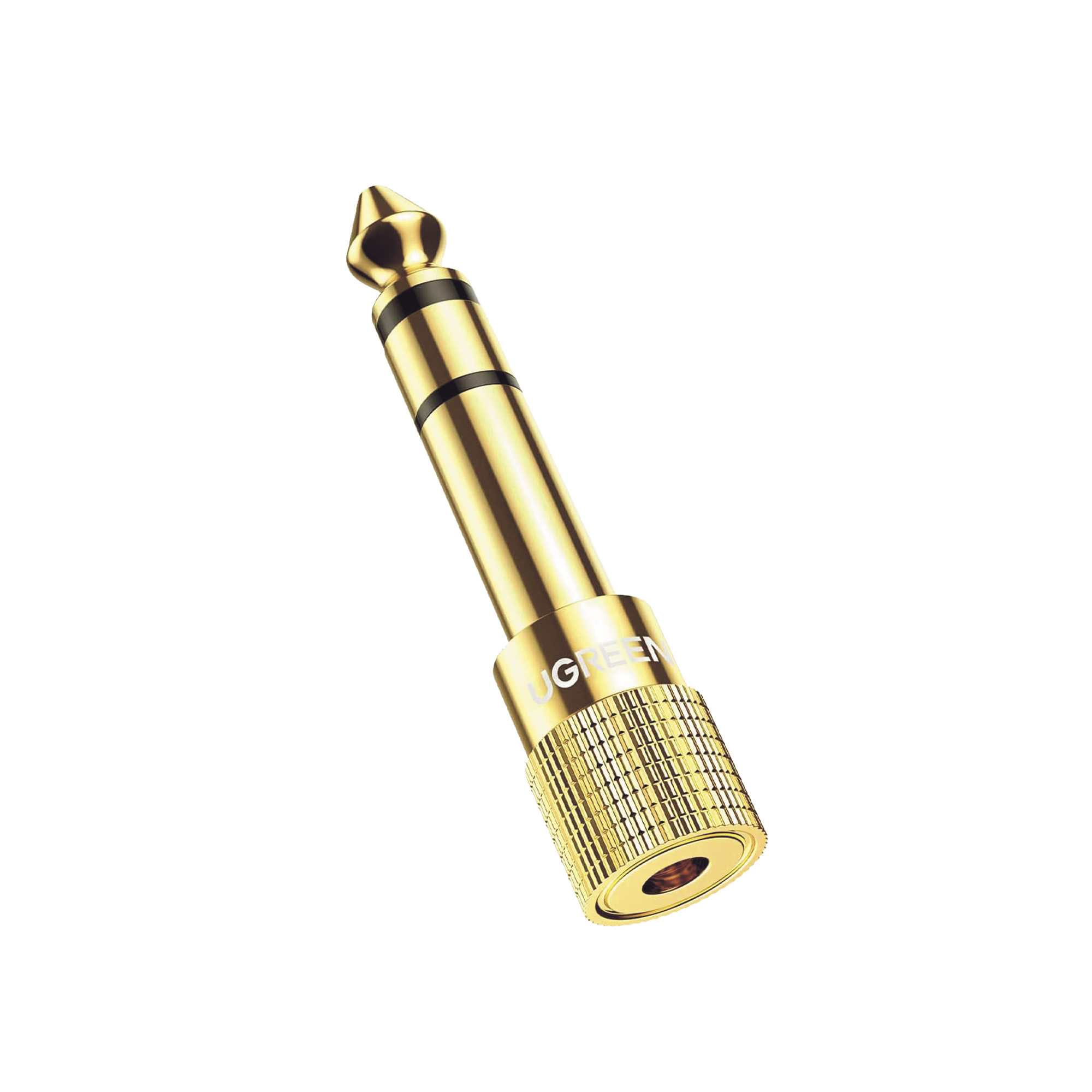 Adaptador Audio 3.5mm Hembra a 6.5mm Macho Plug and Play Rosca Antideslizante Sonido Sin Pérdidas