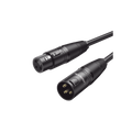 Cable Micrófono XLR Canon Macho Hembra 5m Plug and Play Antinterferencias Triple Blindaje Alta Calidad Negro