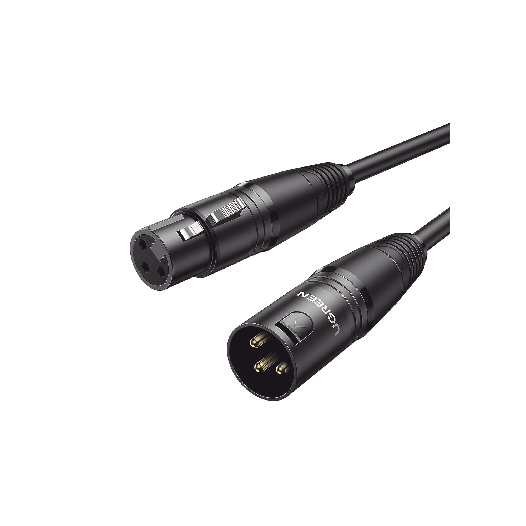 Cable Micrófono XLR Canon Macho Hembra 5m Plug and Play Antinterferencias Triple Blindaje Alta Calidad Negro