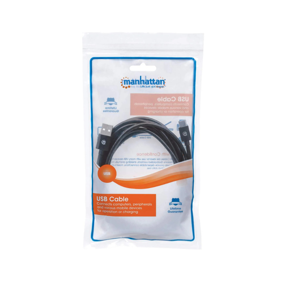 Cable USB C Manhattan A Tipo A Macho 2.0 2Mts (354929)
