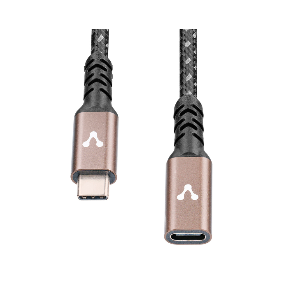 Cable Extensión Vorago Tipo C Hembra a Tipo C Macho 1M 100W Negro (CAB-127)