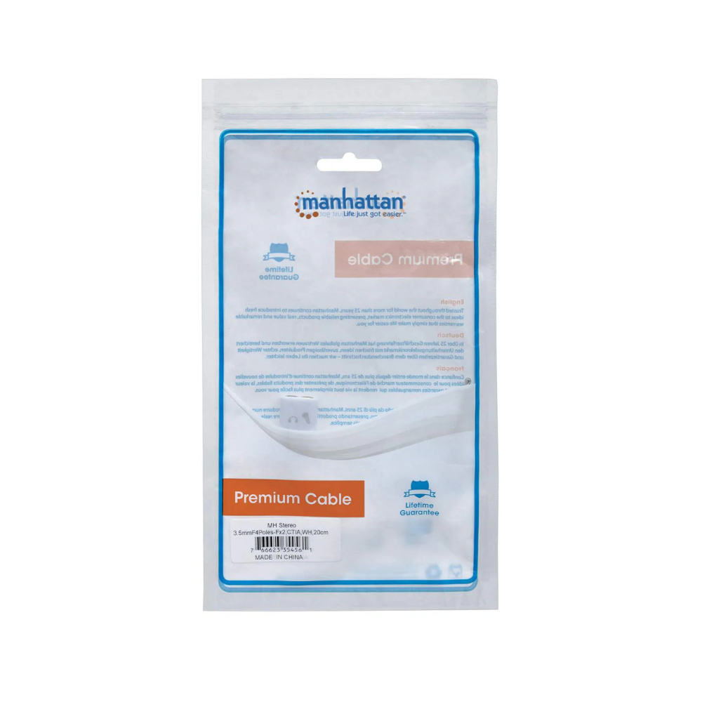 Cable Estéreo 3.5mm Macho a 2X3.5mm Hembra Manhattan 354561