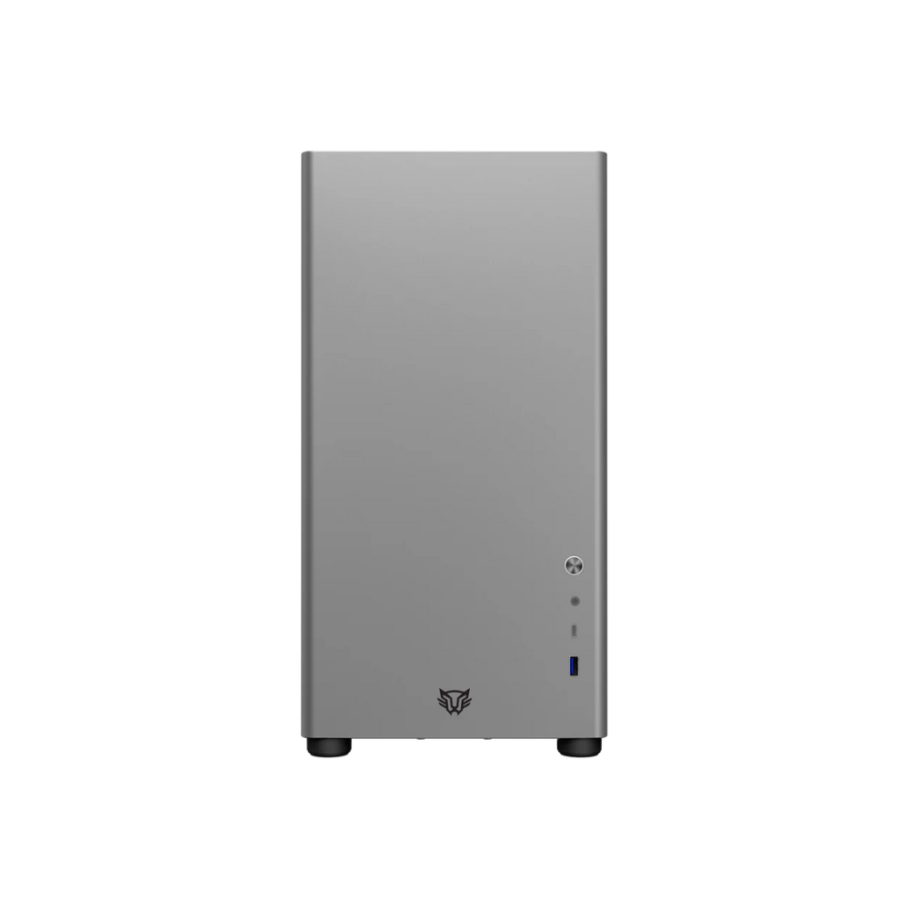 Gabinete Balam Rush Eris Special GM985 Gris Micro Torre Sin Fuente Con Cristal