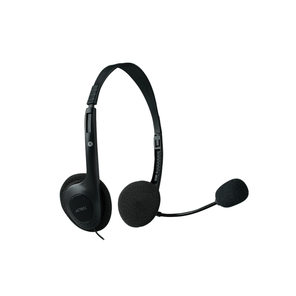 Audífonos con Micrófono Acteck Diadema 1.8m