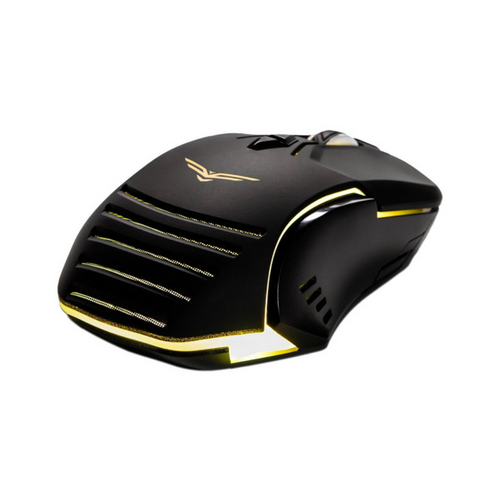 Mouse alambrico Naceb gamer RGB con uliminacion 7 Botones con scroll USB tipo A Osiris color Negro