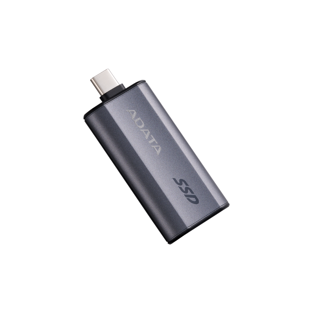 Unidad de Estado Sólido Externo ADATA SC750 de 500GB, USB C 3.2, Gris.