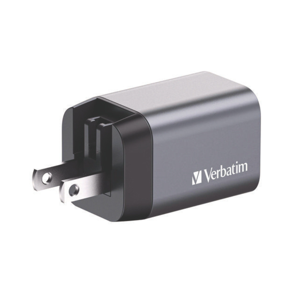 Cargador de Pared Verbatim GaN 35W, USB-C PD 35W + USB-A QC 3.0 (EU/UK/US)