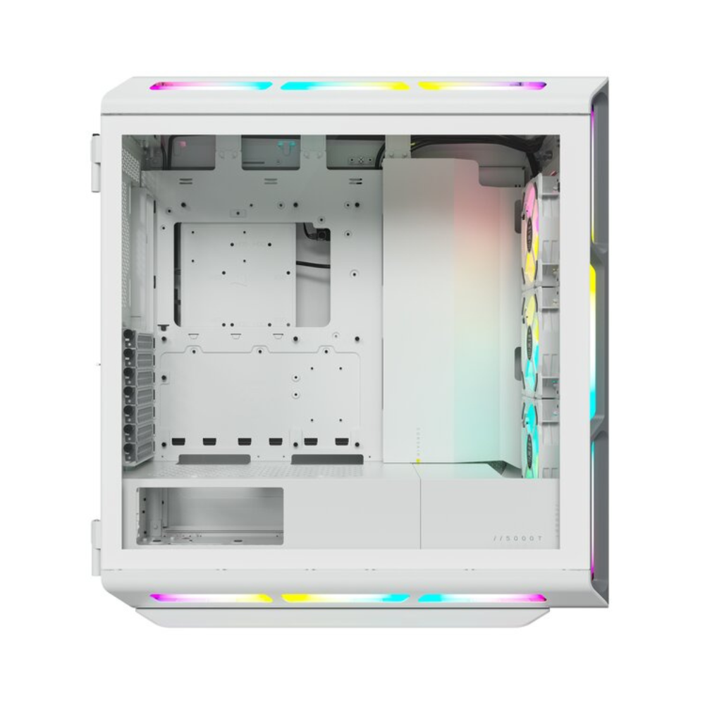 Gabinete Corsair iCUE 5000T RGB, Vidrio Templado, Blanco CC-9011231-WW