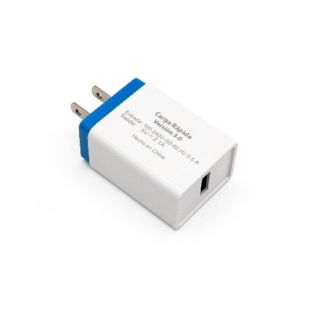 Combo caragador Brobotix de paded USB V3.0 con cable USB tipo C carga rapida modelo 963332 color Azul