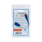 Cable USB-C Macho a Hembra 15cm Azul 3A Manhattan (353540)