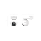 Camara PT Wi-Fi con Bateria Recargable (Sin Cables), 2K Plus (4 Megapi­xeles), Compatible con Panel Solar CS-CMT-SOLARPANEL-C, Seguimiento Inteligente, Vision Nocturna a Color, Deteccion Humana, Uso Exterior