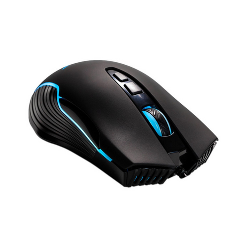 Mouse alambrico Naceb gamer RGB con uliminacion 7 Botones con scroll USB tipo A Obelisk color Negro