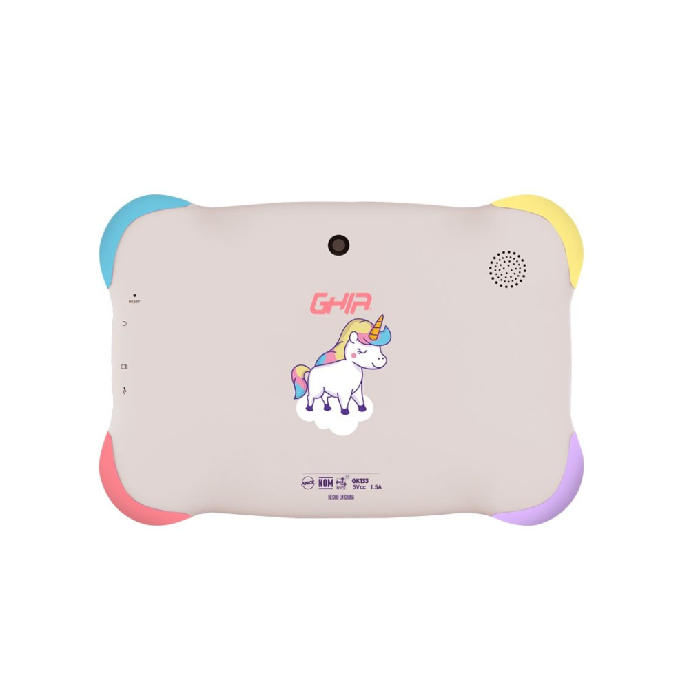 Tablet Ghia Kids 7" Quad Core A133 2GB RAM 32GB Doble Cámara WiFi Bluetooth 2500mAh Android 13 Go Violeta
