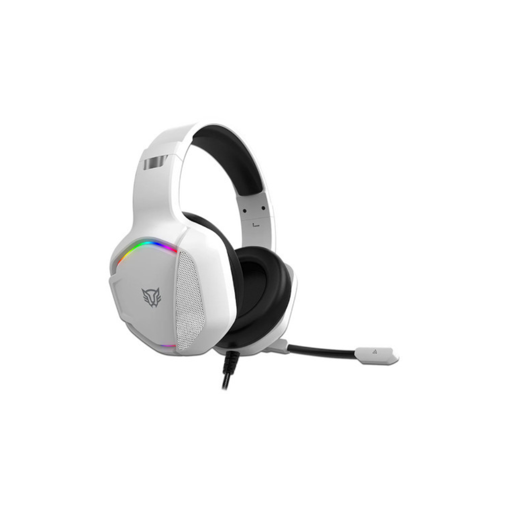 Audifonos Balam Rush Orphix II HS699 Azender Blanco alambricos Over Ear Microfono Fijo Compatible con PC Dispositivos moviles Consolas RGB Jack 3.5mm USB
