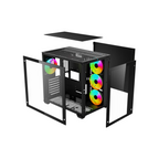 Gabinete Gamer Tank Pro GM930 Media Torre ATX Panel Izquierdo De Cristal Negro — Modelo BR-935944