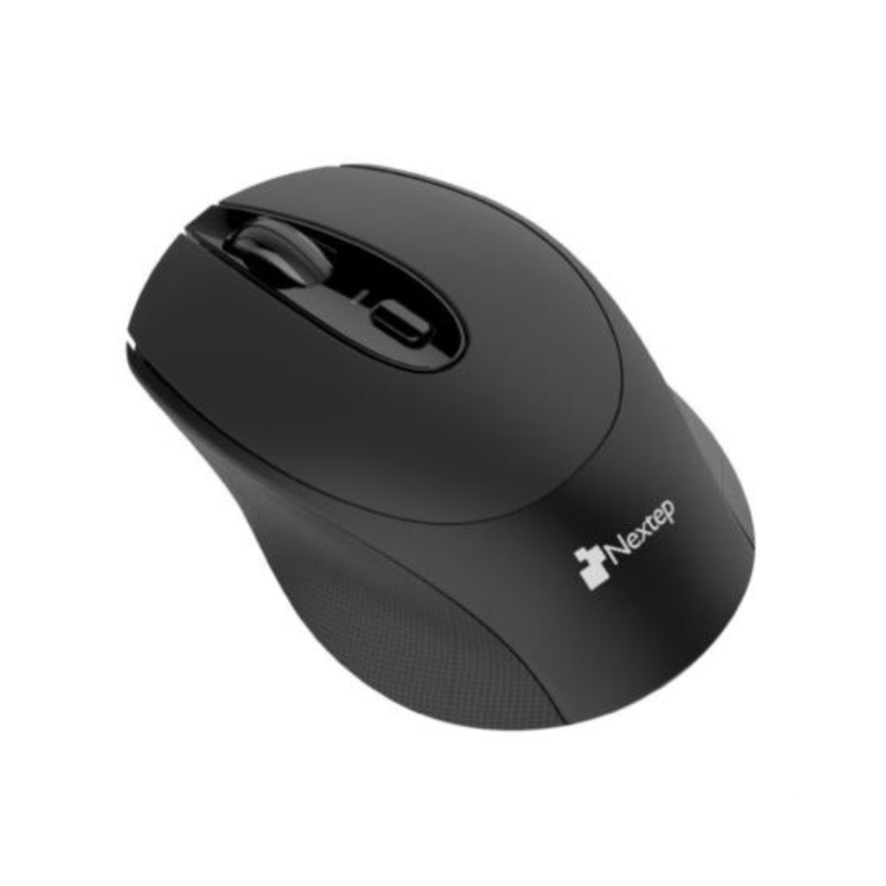 Mouse Nextep Inalámbrico Ergonómico USB 1600 DPI Negro