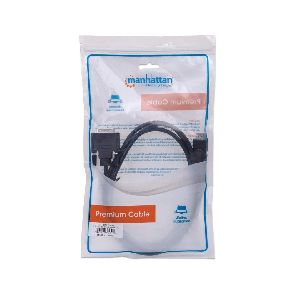 Cable HDMI a DVI-D M-M 1.8M Manhattan (372503)