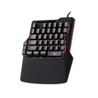 Teclado gamer Naceb one hand alambrico atheris retroiluminado rgb