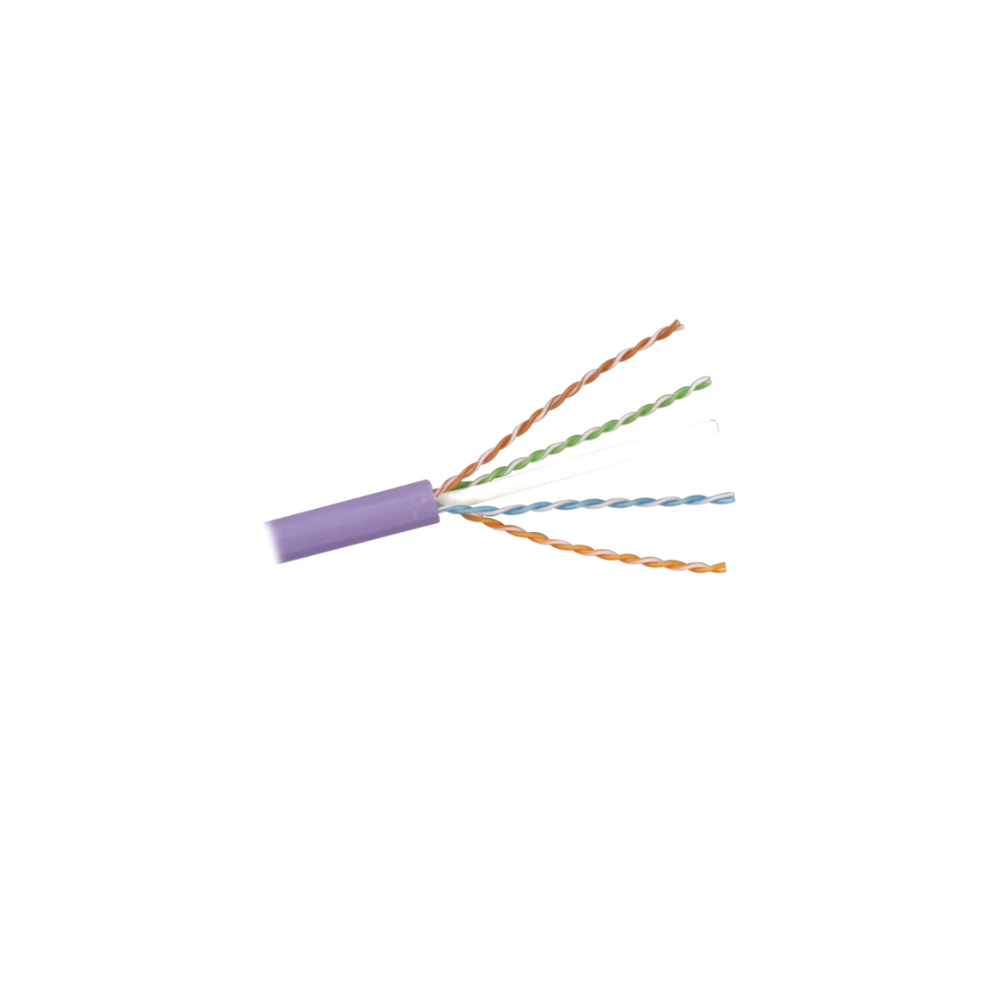 Bobina de Cable U/UTP 305m 4 Pares, Z-MAX, Cat6A, Soporte 10GBase-T, LS0H, Violeta
