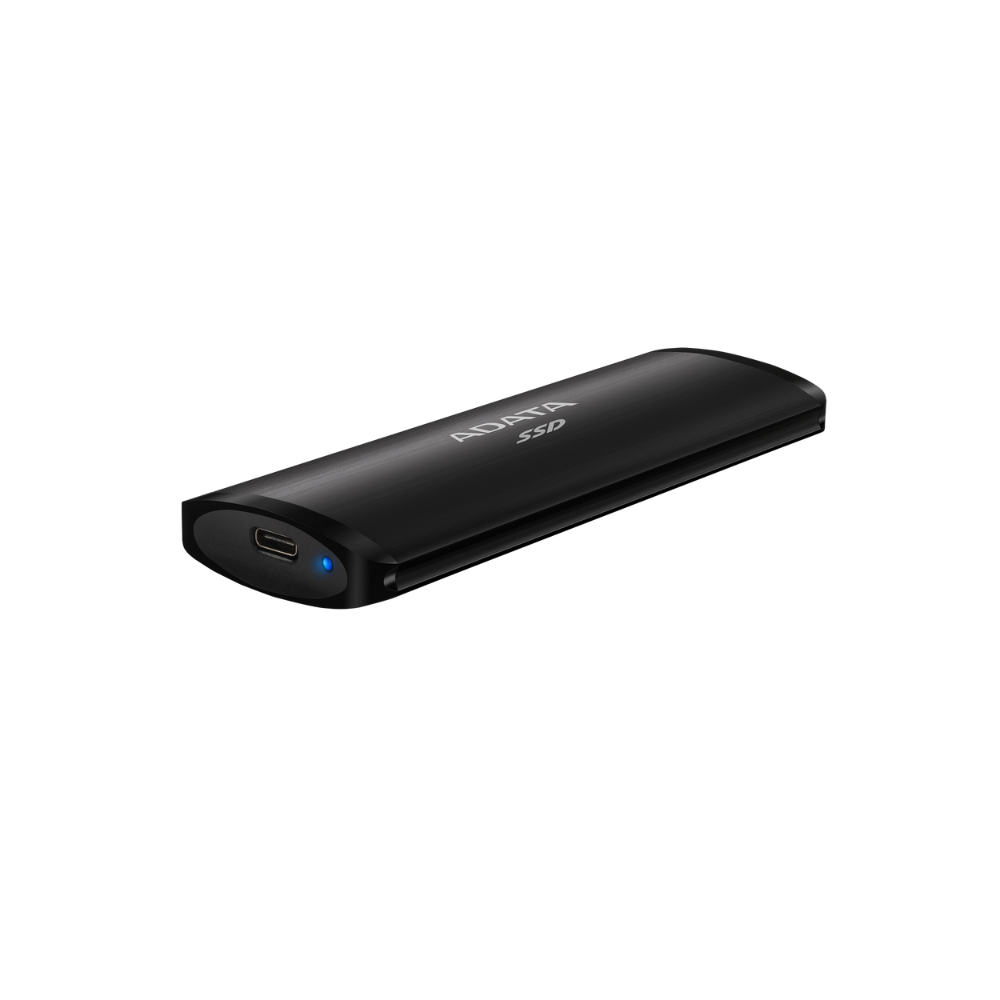 Unidad de Estado Sólido Externo ADATA SE760 de 512GB, USB C 3.1, Negro.