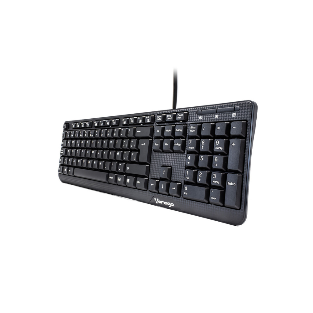 Teclado Vorago Multimedia USB Negro (KB-102)