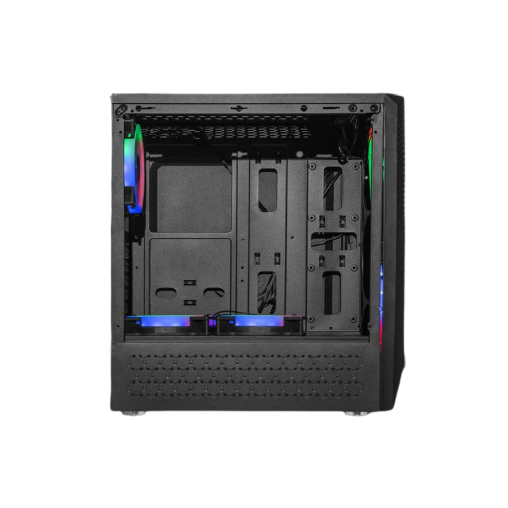 Gabinete Yeyian Crescent ATX, 3 Ventiladores ARGB, Cristal Templado (YCH-LAR7-01BK)