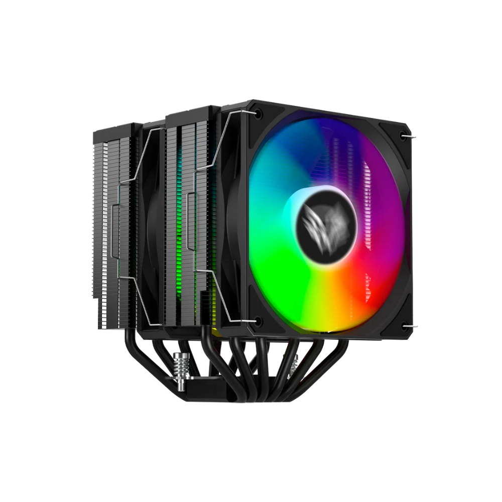 Enfriamiento de Aire Balam Rush Nitrox NX70 negro 6 Tubos de calor de cobre + 2 Vent Silencioso de 120 mm ARGB Torre de Calor en Aluminio