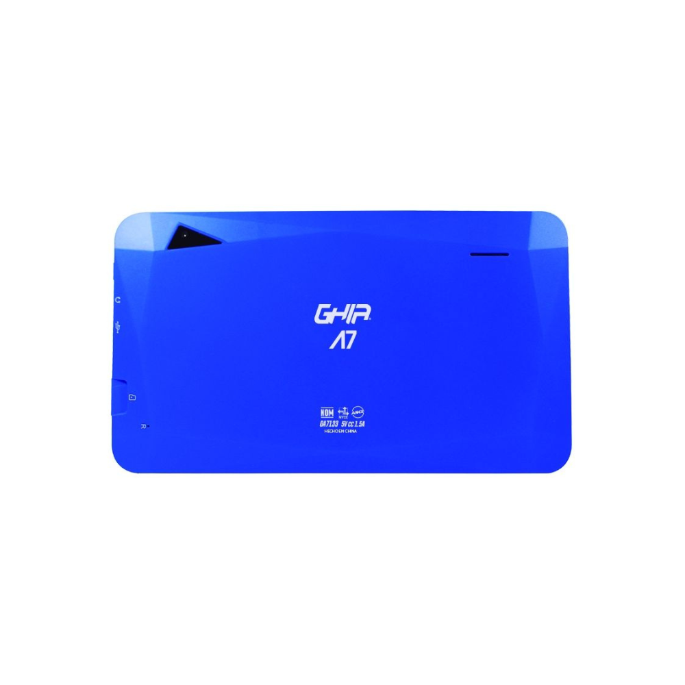Tablet Ghia A7 WiFi, Quad Core A133, 1GB RAM, 16GB, Cámaras 0.3MP y 2MP, 2100mAh, Android 11 Go, Azul
