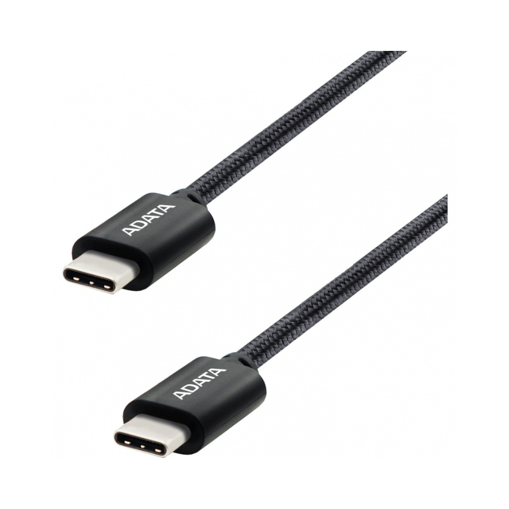 Cable Adata USB-C a USB-C 100Cm Nailon Trenzado Negro (CACC-100PN-BK)