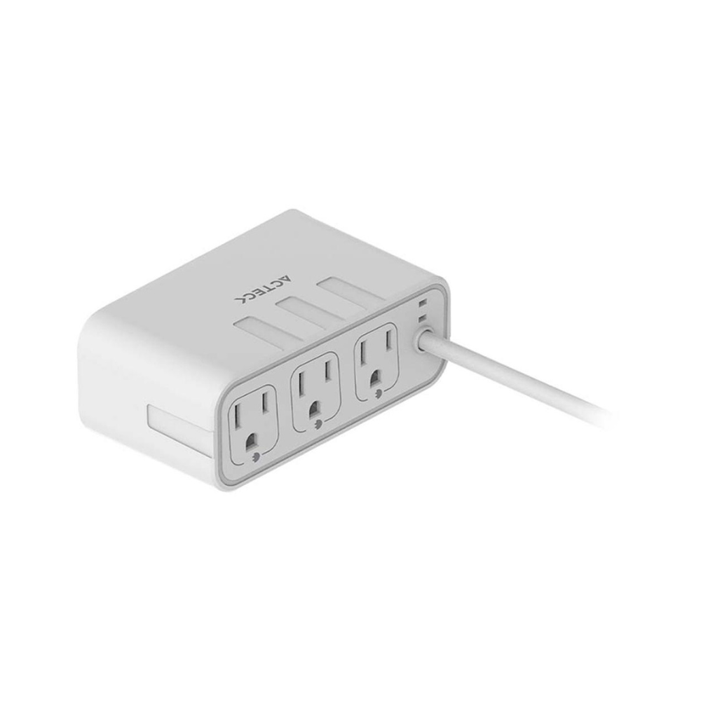 Cargador de Escritorio Acteck Energon Mate CE676 Blanco, Carga PD 20W, 3 Conectores de Corriente