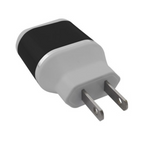 Cargador Brobotix USB para Pared 5V 2A, 2 Puertos, Negro